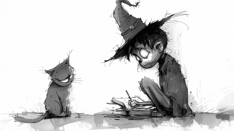 Witch Boy and Kitty Kat